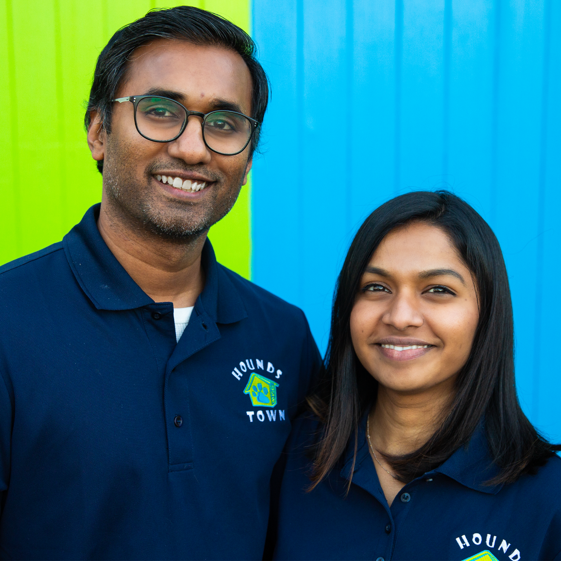Bhanu Peddi and Rukmani Vijayakumar, owners and operators of Hounds Town Cincinnati - Madisonville